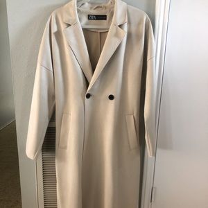 Zara faux suede topcoat. Size M. Worn once.